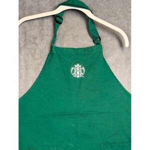 Starbucks Barista Apron Green Siren Logo Embroidered Adjustable Pockets 11010737